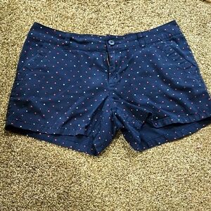 Columbia Blue and Red Bermudas Casual Shorts